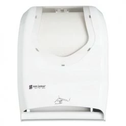 San Jamar T1470WHCL Smart System IQ Sensor 16.5 In. X 9.75 In. X 12 In. Cordless Towel Dispenser - White/Clear (Tool Only)