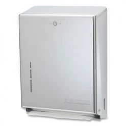 San Jamar T1900SS 11.38 In. X 4 In. X 14.75 In. C-Fold/MultiFold Towel Dispenser - Stainless Steel