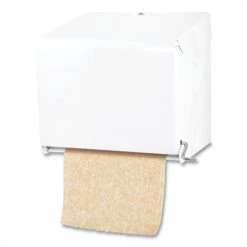 San Jamar T800WH 11 In. X 8.5 In. X 10.5 In. Crank Roll Towel Dispenser - White
