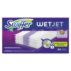 Swiffer 08443 WetJet 11.3 In. X 5.4 In. System Refill Cloths - White (24/Box)