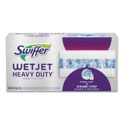 Swiffer 81790 WetJet System Heavy Duty 11.3 In. X 5.4 In. Refill Pads - White (14 Piece/Box)
