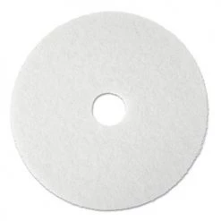 3M 4100 5/Carton 17 In. Dia., 4100 Low-Speed Super Polishing Floor Pads - White
