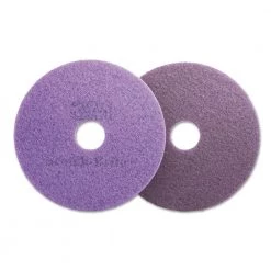 Scotch-Brite 08743 Diamond 16 In. Floor Pads - Purple (5/Carton)