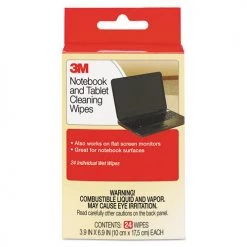 3M CL630 7 In. X 4 In. Notebook Screen Cleaning Cloth Wet Wipes - White (24/Pack)