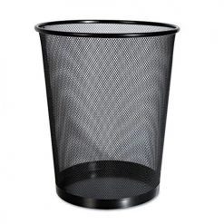 Universal UNV20008 Mesh 18 Qt. Wastebasket - Black