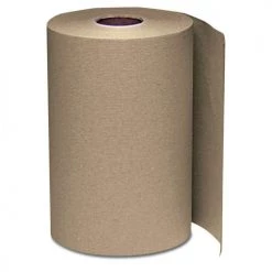 Windsoft WIN108 1-Ply 8 In. X 350 Ft. Hardwound Paper Towel Rolls - Natural (12 Rolls/Carton)