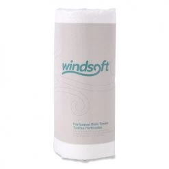 Windsoft WIN122085RL 11 In. X 8.5 In. 2-Ply Kitchen Roll Towels - White (1 Roll, 85 Towels/Roll)