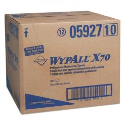 WypAll 5927 12 1/2 In. X 23 1/2 In. 1/4 Fold X70 Foodservice Towels - Blue (300/Carton)