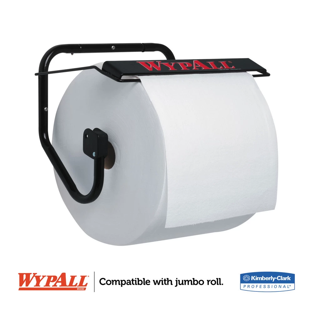 WypAll 80579 16.8 In. X 8.8 In. X 10.8 In. Jumbo Roll Dispenser - Black - Image 2