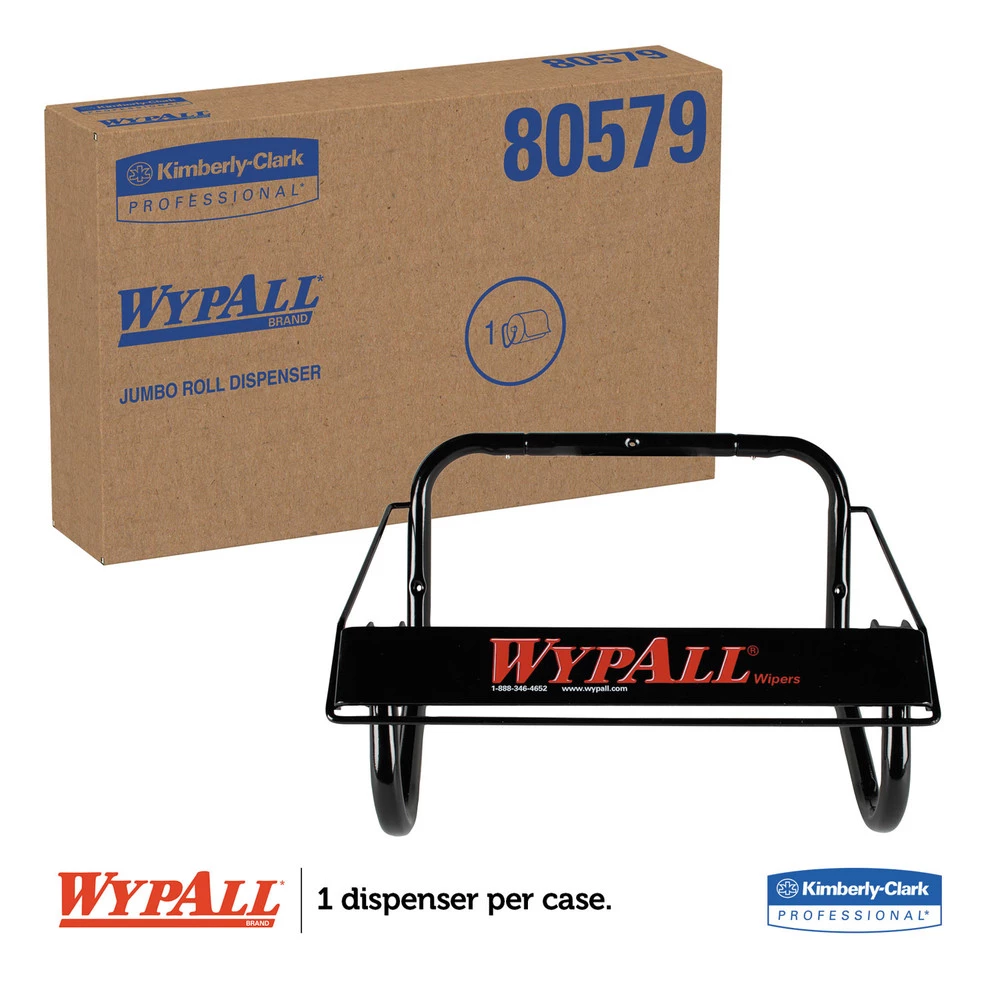 WypAll 80579 16.8 In. X 8.8 In. X 10.8 In. Jumbo Roll Dispenser - Black - Image 3