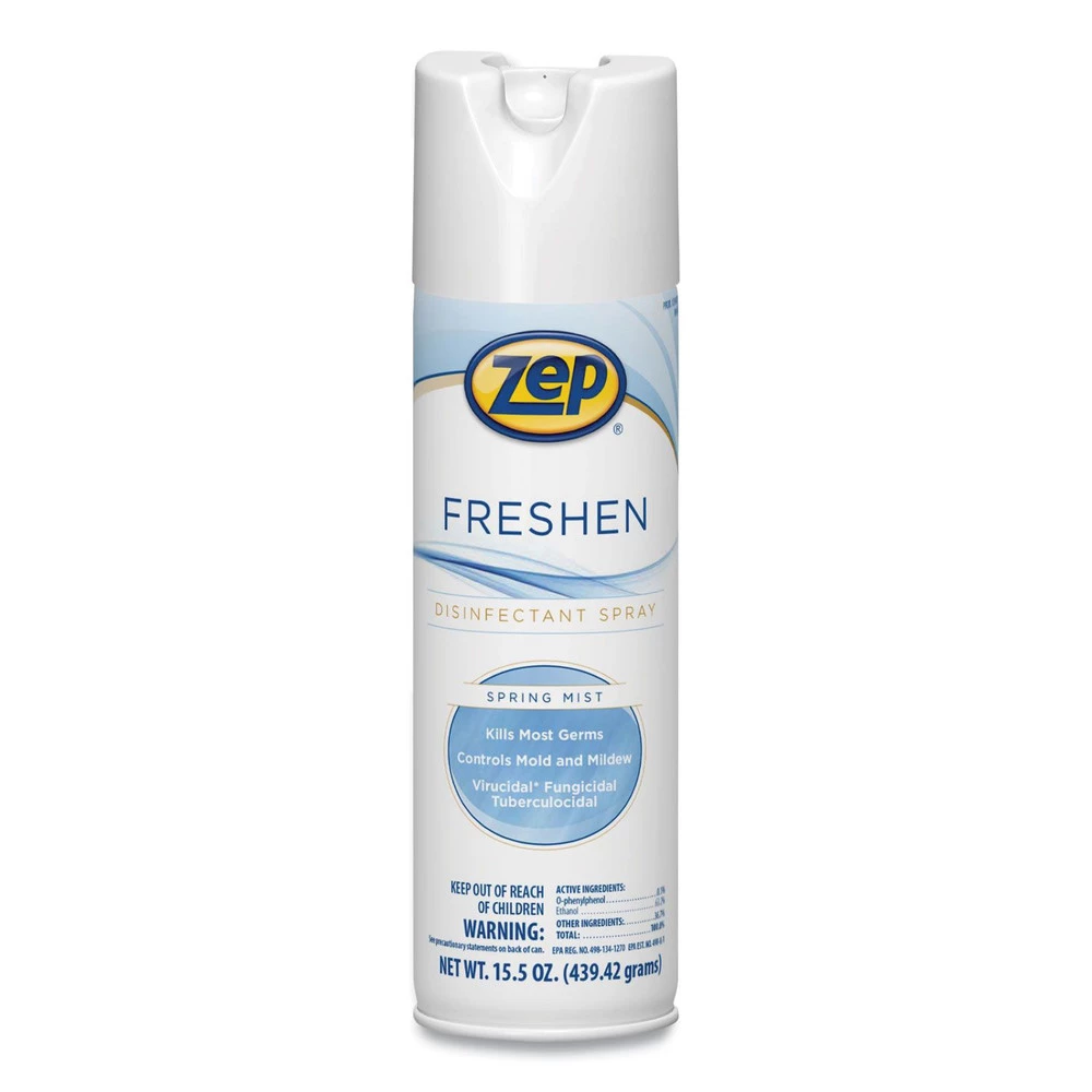 Zep Professional 1050017 15.5 Oz Freshen Spring Mist Disinfectant Aerosol Spray (12/Carton)